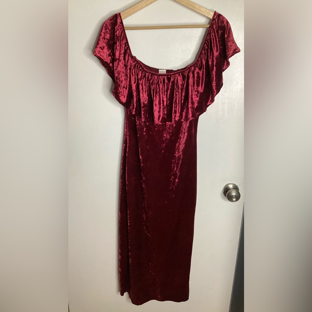 Monaco Red Velvet Dress M